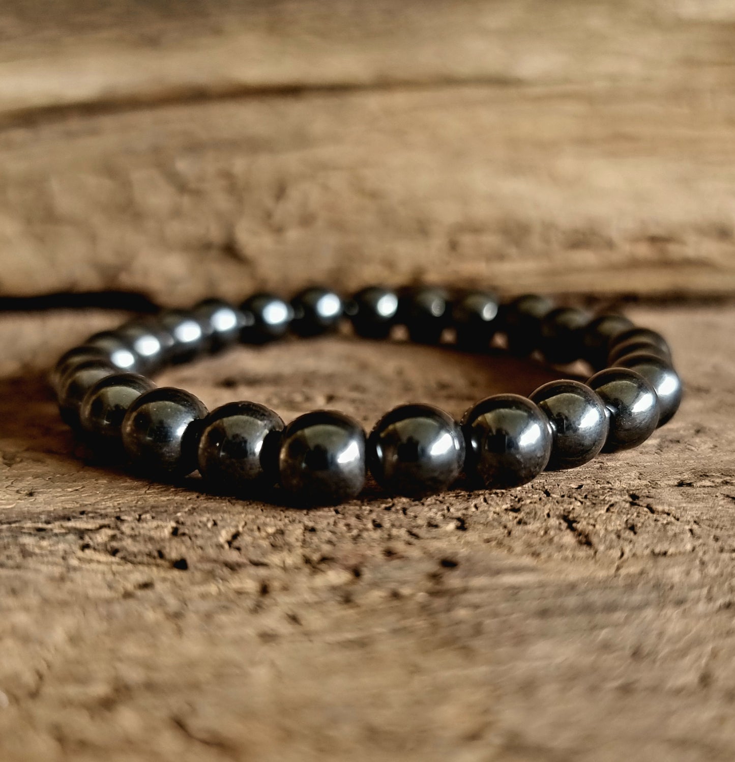 HEMATITE ENERGY BRACELET 8 mm - GROUNDING AND PROTECTION