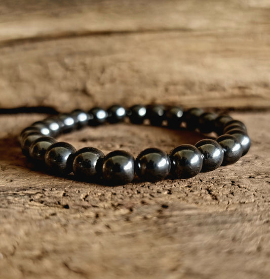 HEMATITE ENERGY BRACELET 8 mm - GROUNDING AND PROTECTION