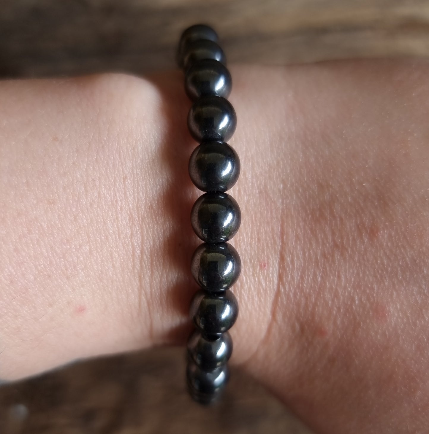 HEMATITE ENERGY BRACELET 8 mm - GROUNDING AND PROTECTION