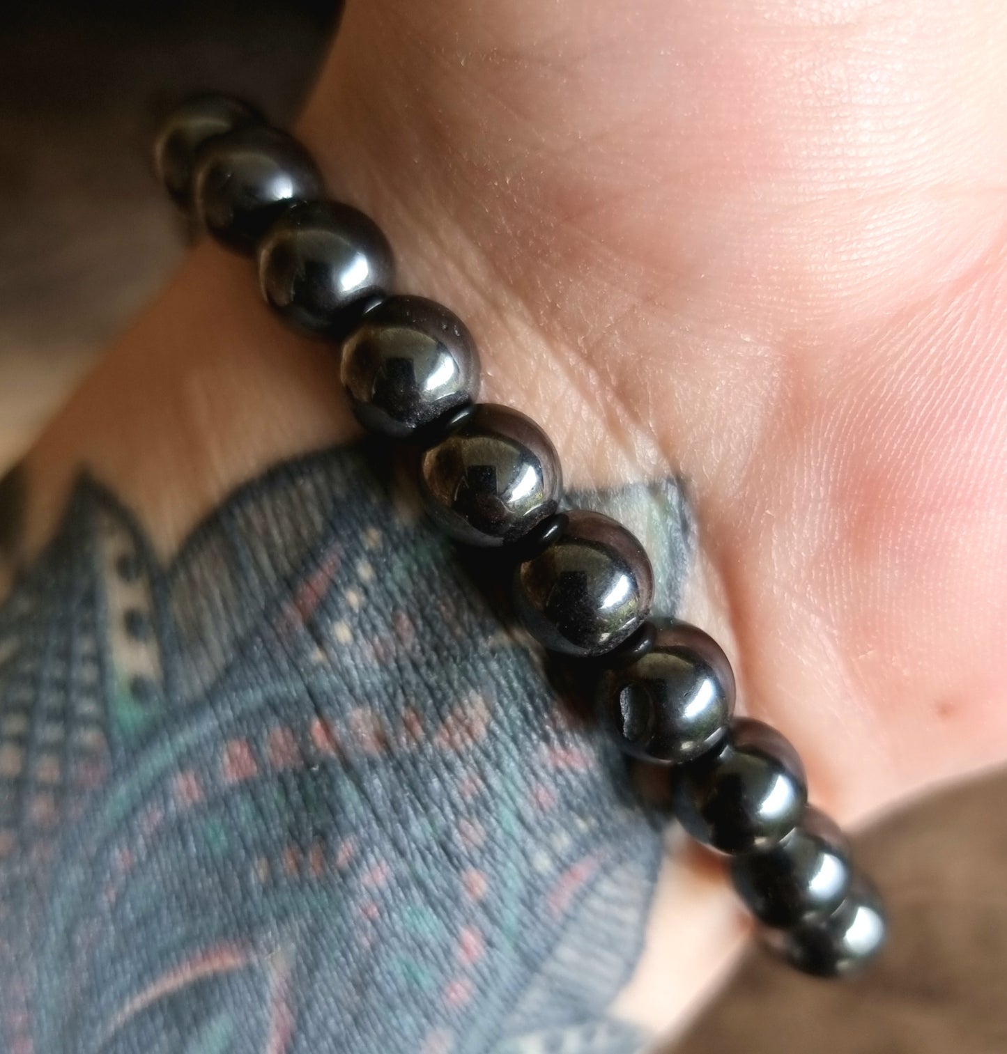 HEMATITE ENERGY BRACELET 8 mm - GROUNDING AND PROTECTION