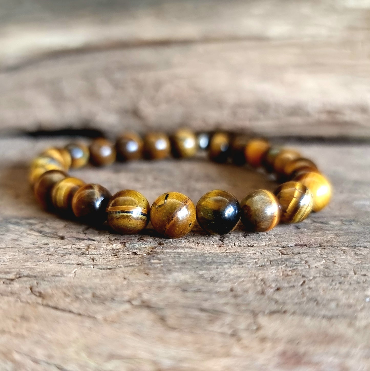 TIGER EYE ENERGY BRACELET 8 mm - PROTECTION & COURAGE