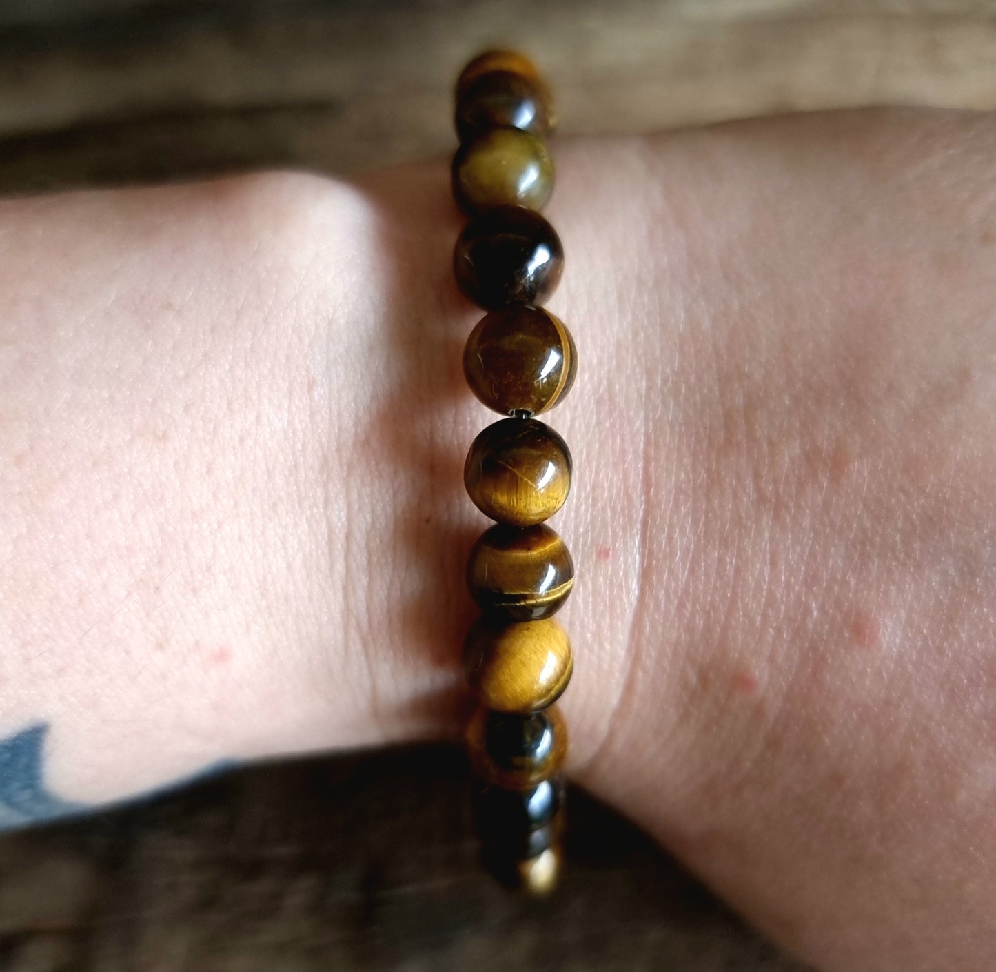 TIGER EYE ENERGY BRACELET 8 mm - PROTECTION & COURAGE