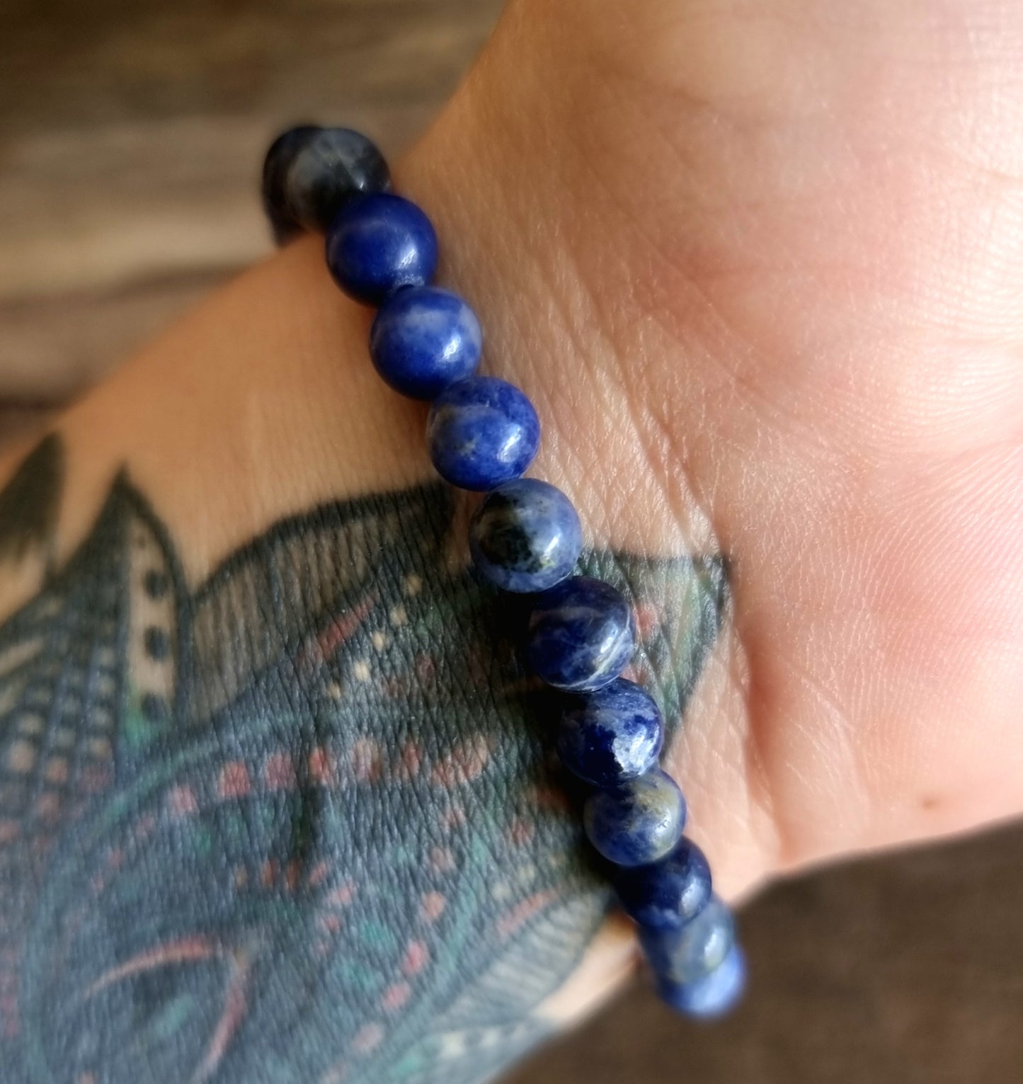 SODALITE ENERGY BRACELET 6 mm - INTUITION
