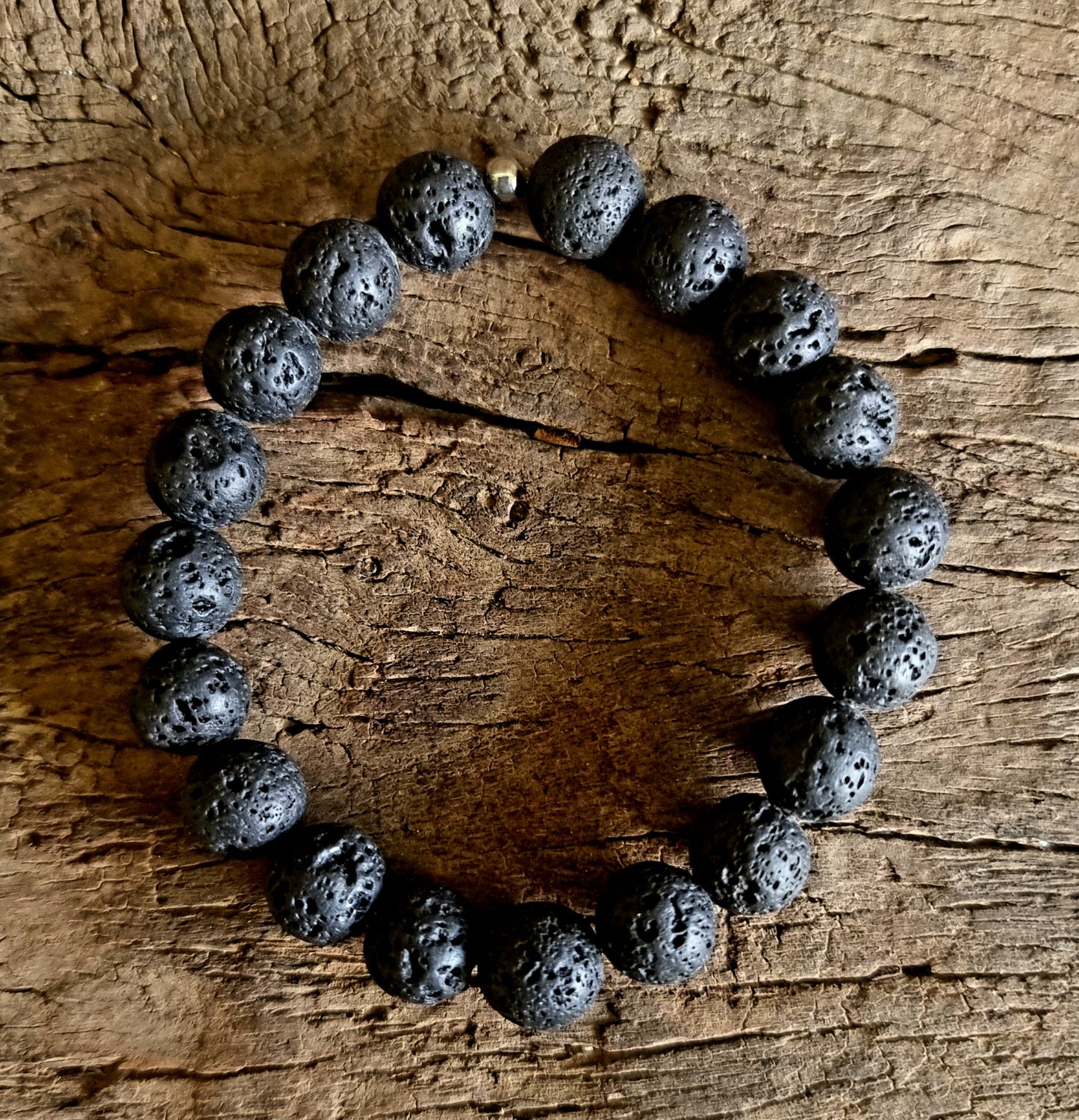 LAVA STONE ESENTIAL OIL DIFFUSER BRACELET 10mm- GROUNDING