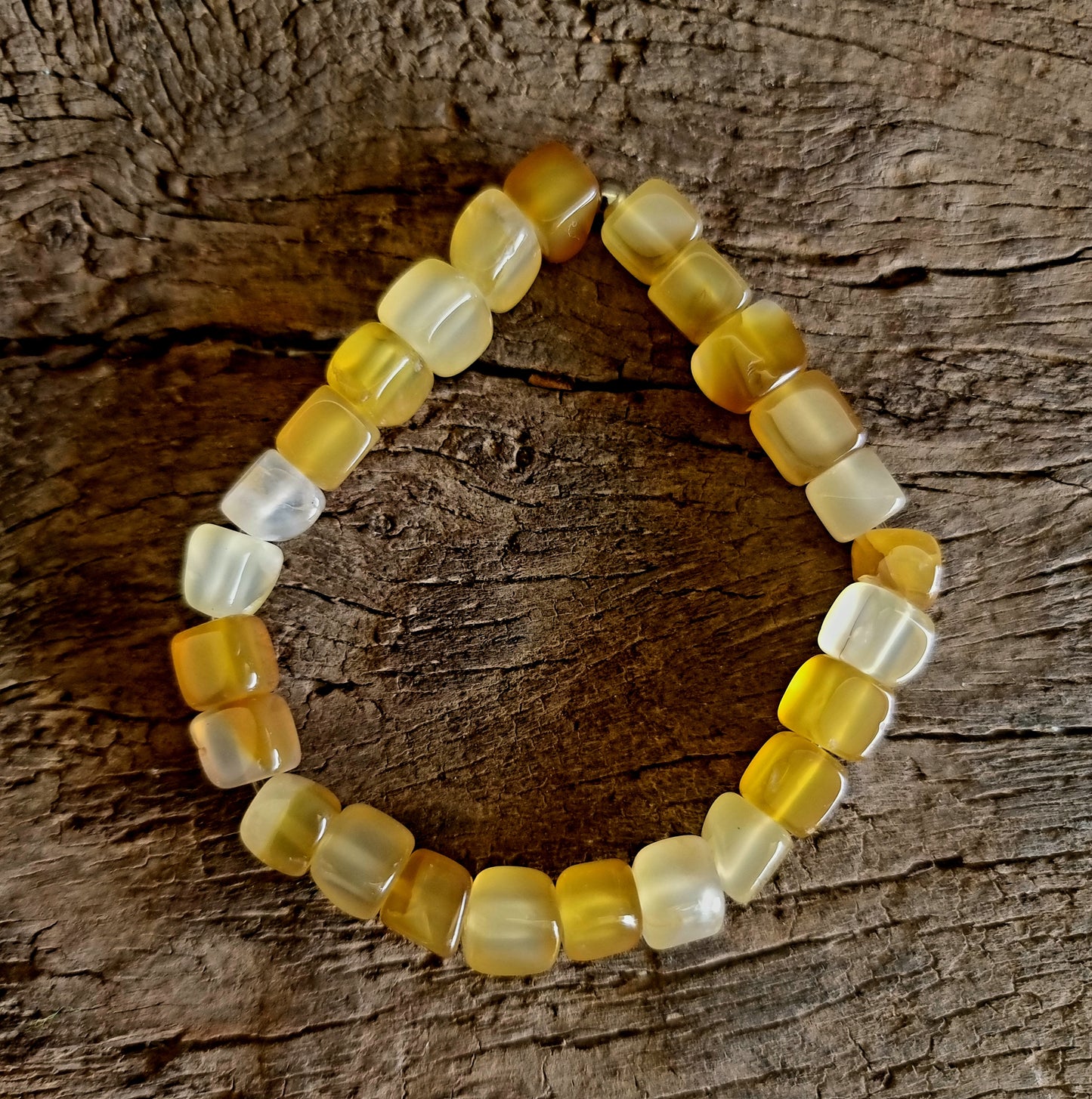 YELLOW AGATE NUGGET BRACELET - PROSPERITY