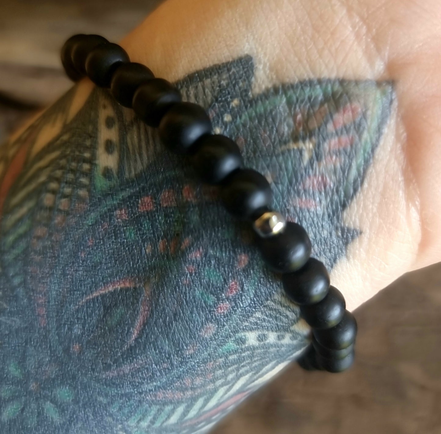 BLACK ONYX EVIL EYE PROTECTION BRACELET 6 mm - PROTECTION AGAINST JEALOUSY