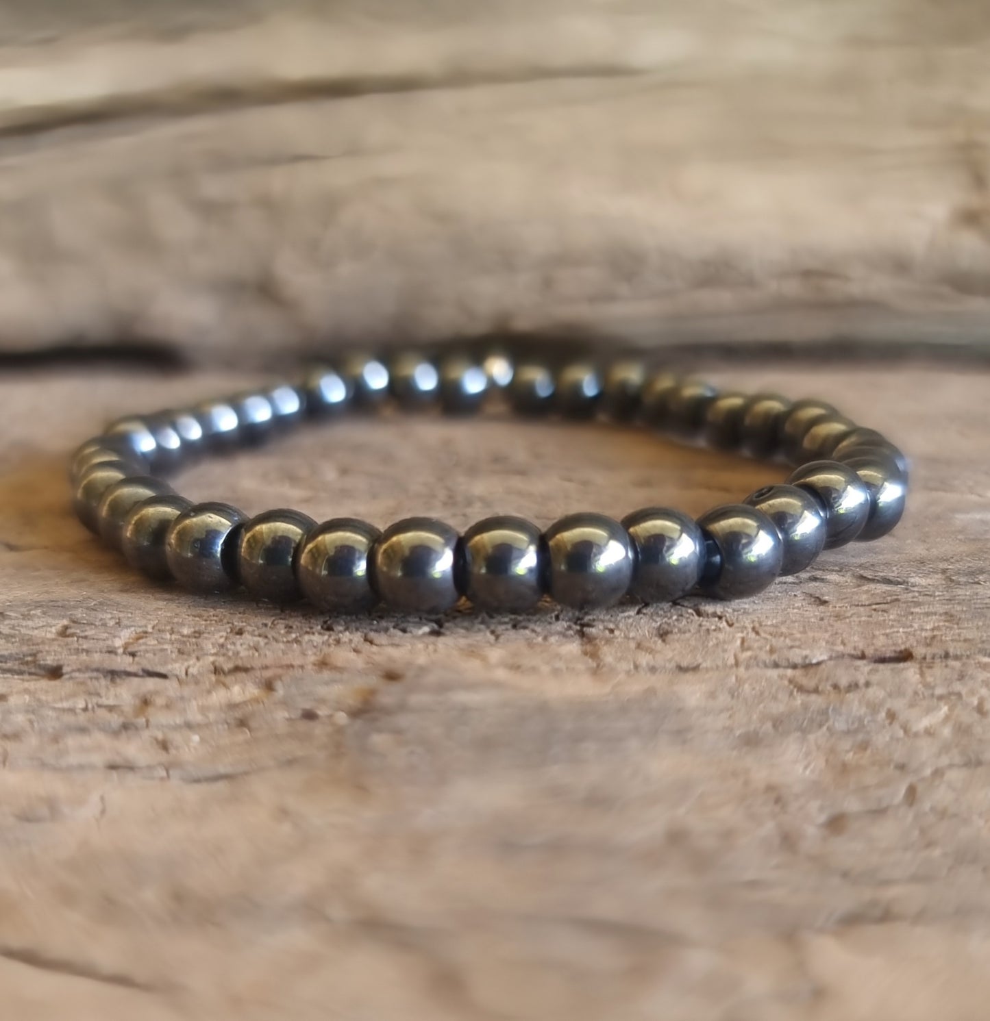 HEMATITE ENERGY BRACELET 6 mm - GROUNDING AND PROTECTION