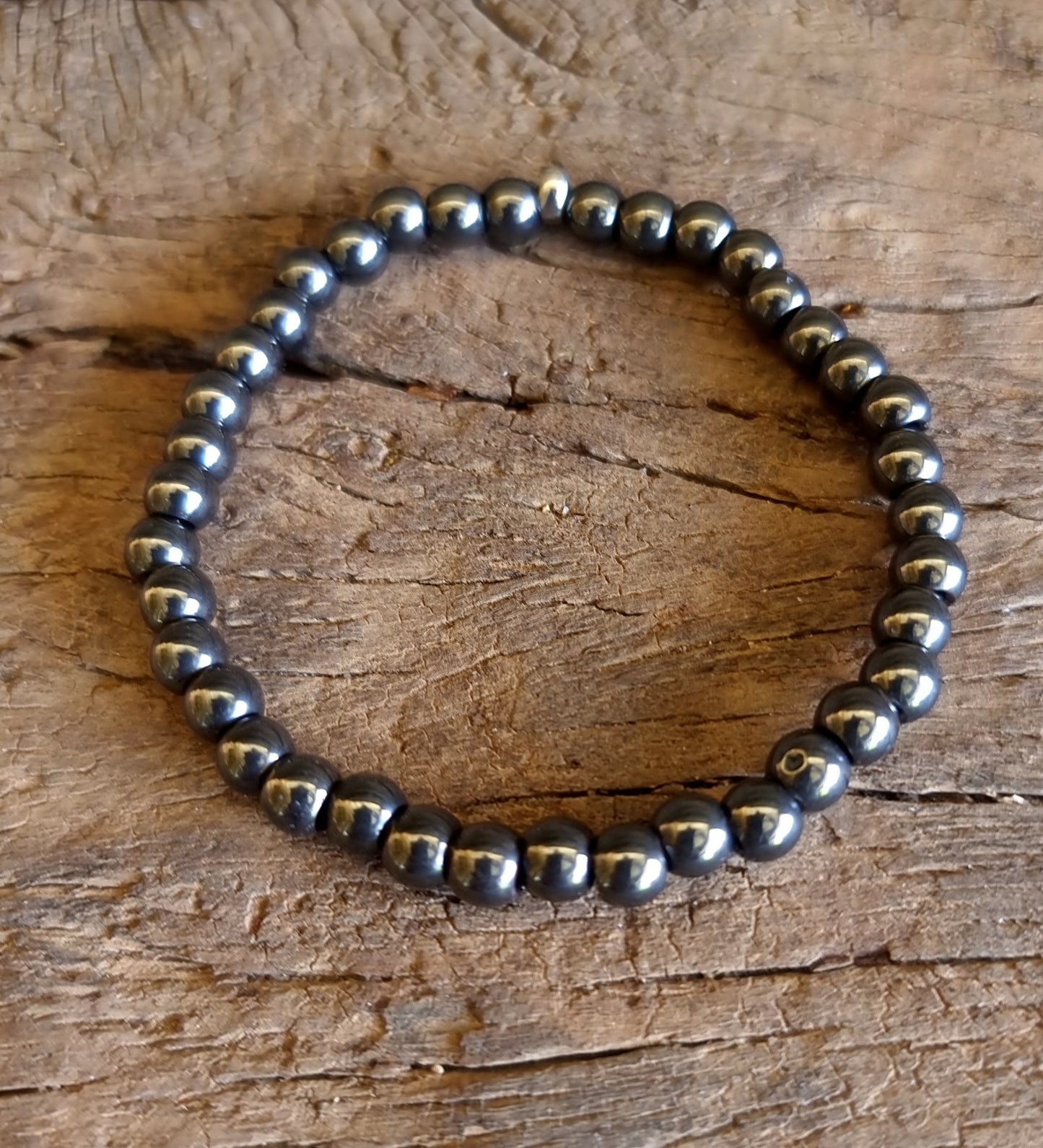HEMATITE ENERGY BRACELET 6 mm - GROUNDING AND PROTECTION