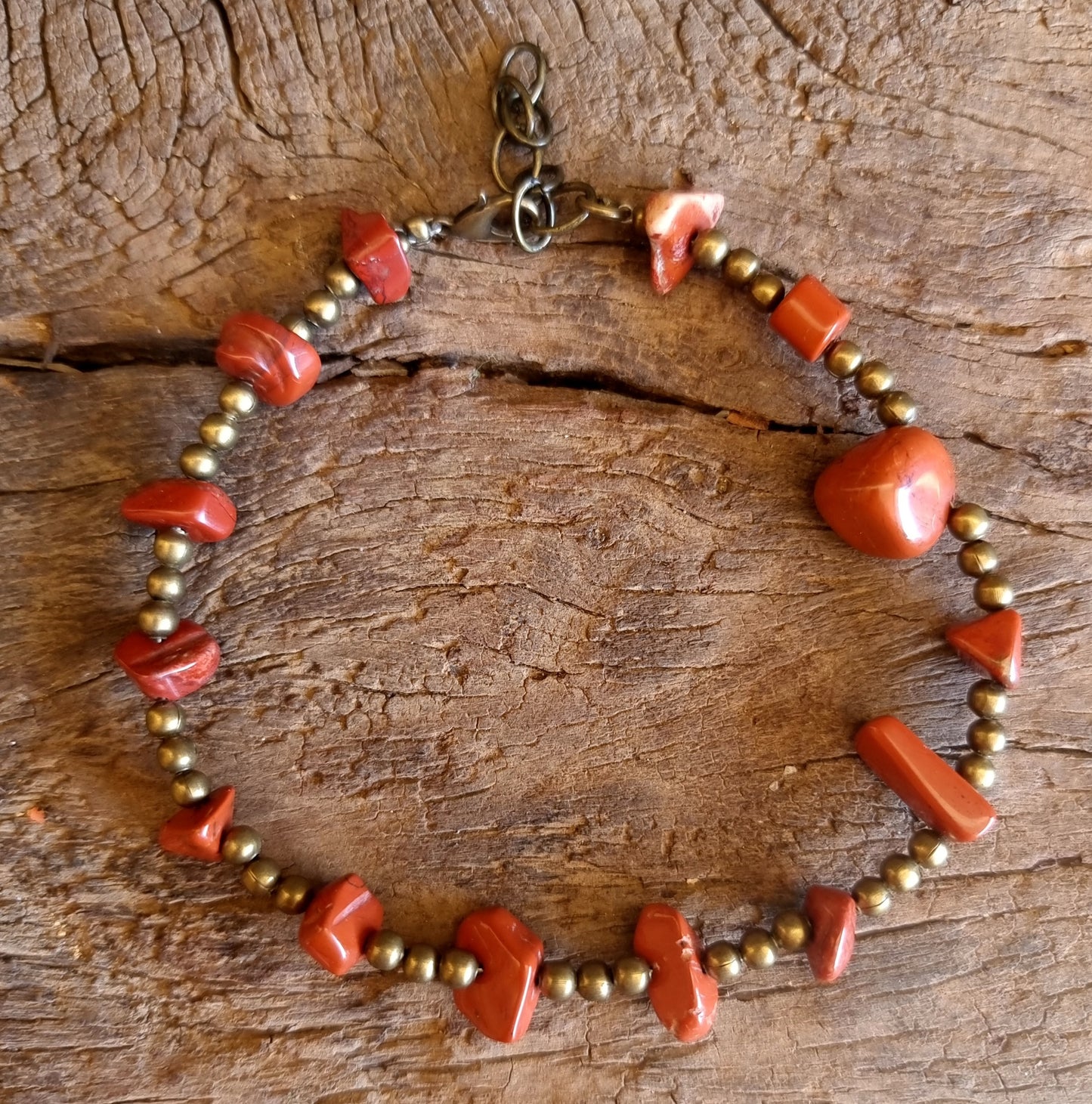 RED JASPER ANKLE CHAIN - GROUNDING & COMFORT