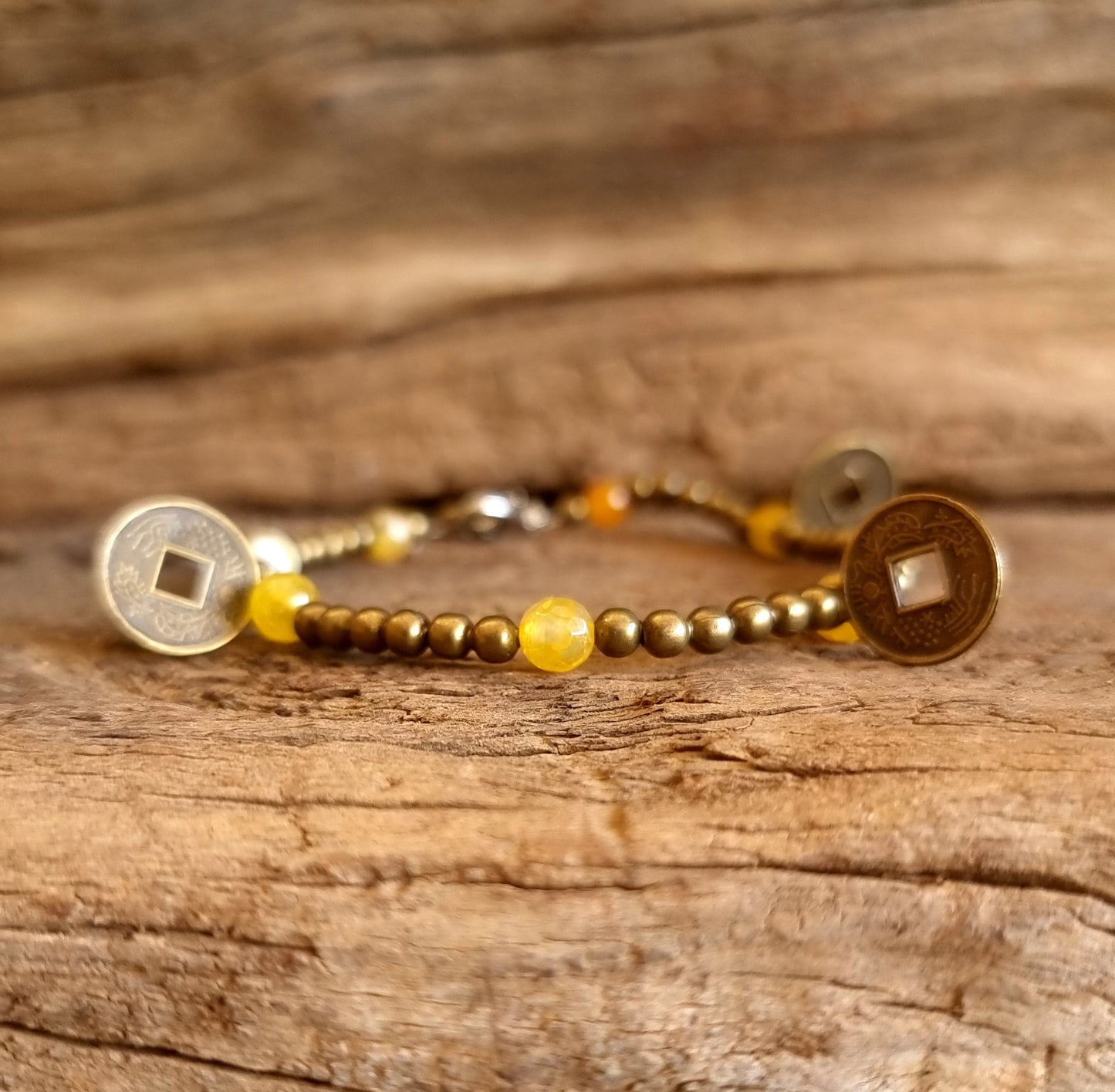 YELLOW AGATE BOHEMIAN ANKLE CHAIN - PROSPERITY
