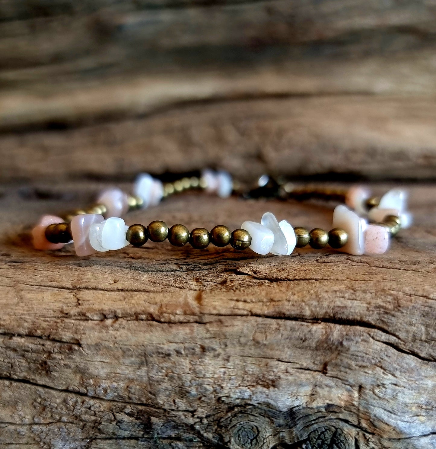 RAINBOW MOONSTONE ANKLE CHAIN - SPIRITUAL HEALING