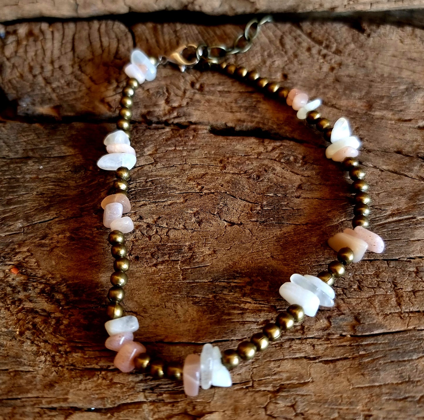 RAINBOW MOONSTONE ANKLE CHAIN - SPIRITUAL HEALING