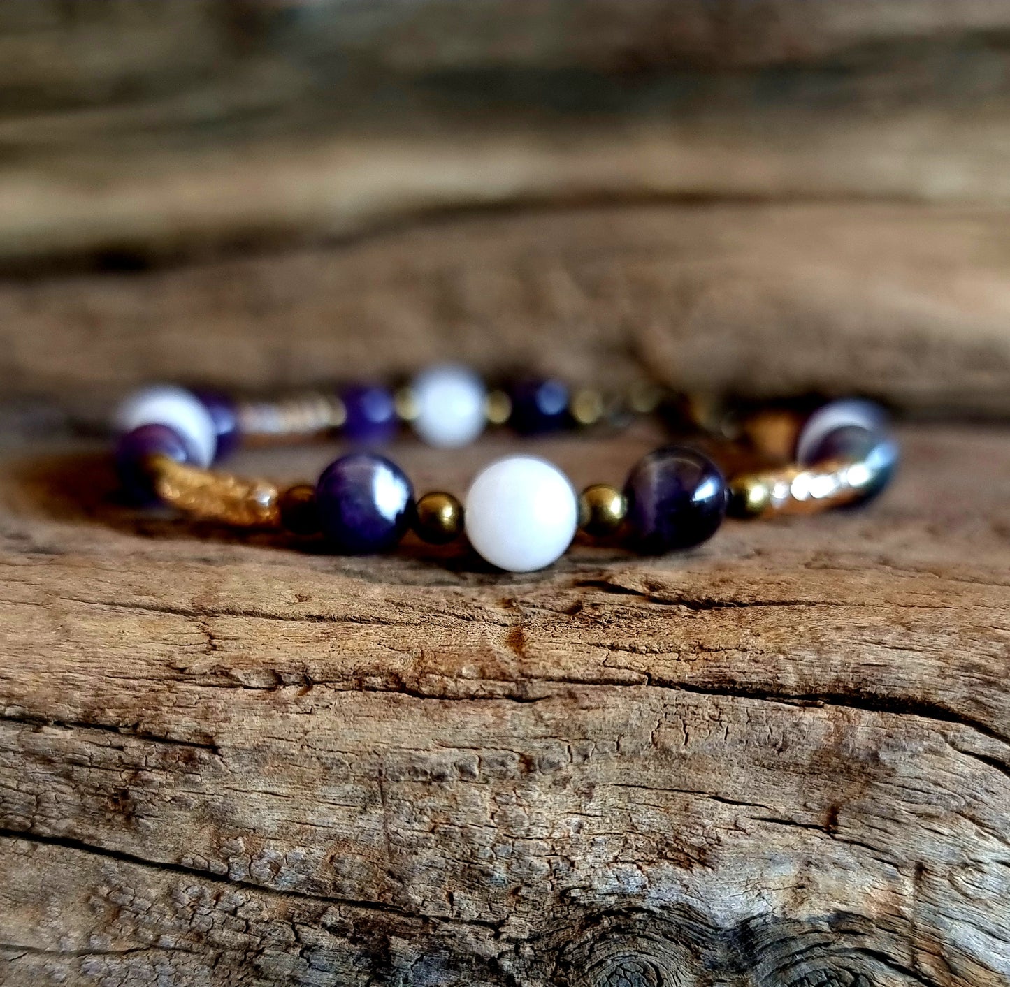 AMETHYST & ROSEQUARTZ ANKLE CHAIN - PSYCHIC ABILITIES