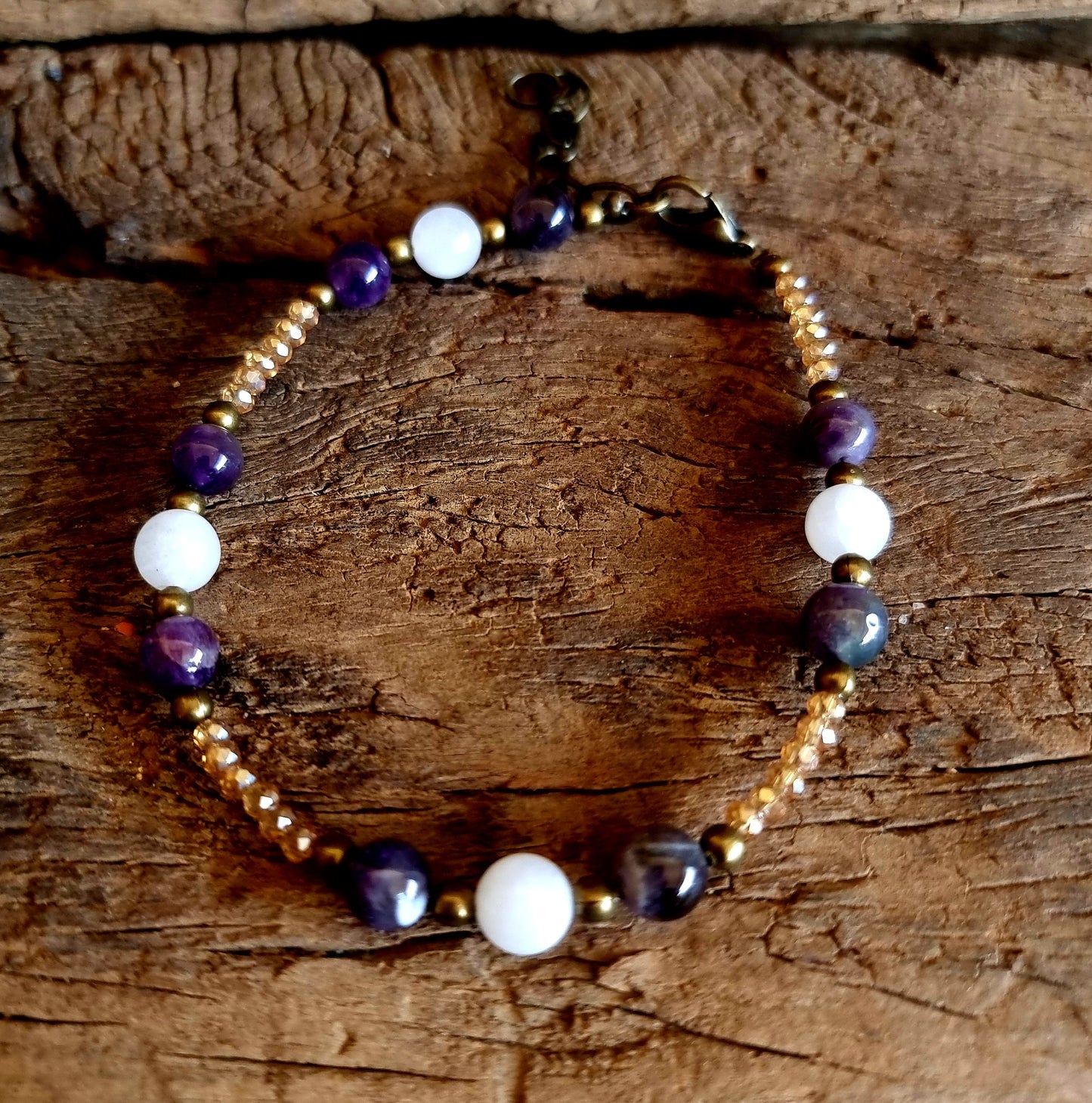 AMETHYST & ROSEQUARTZ ANKLE CHAIN - PSYCHIC ABILITIES