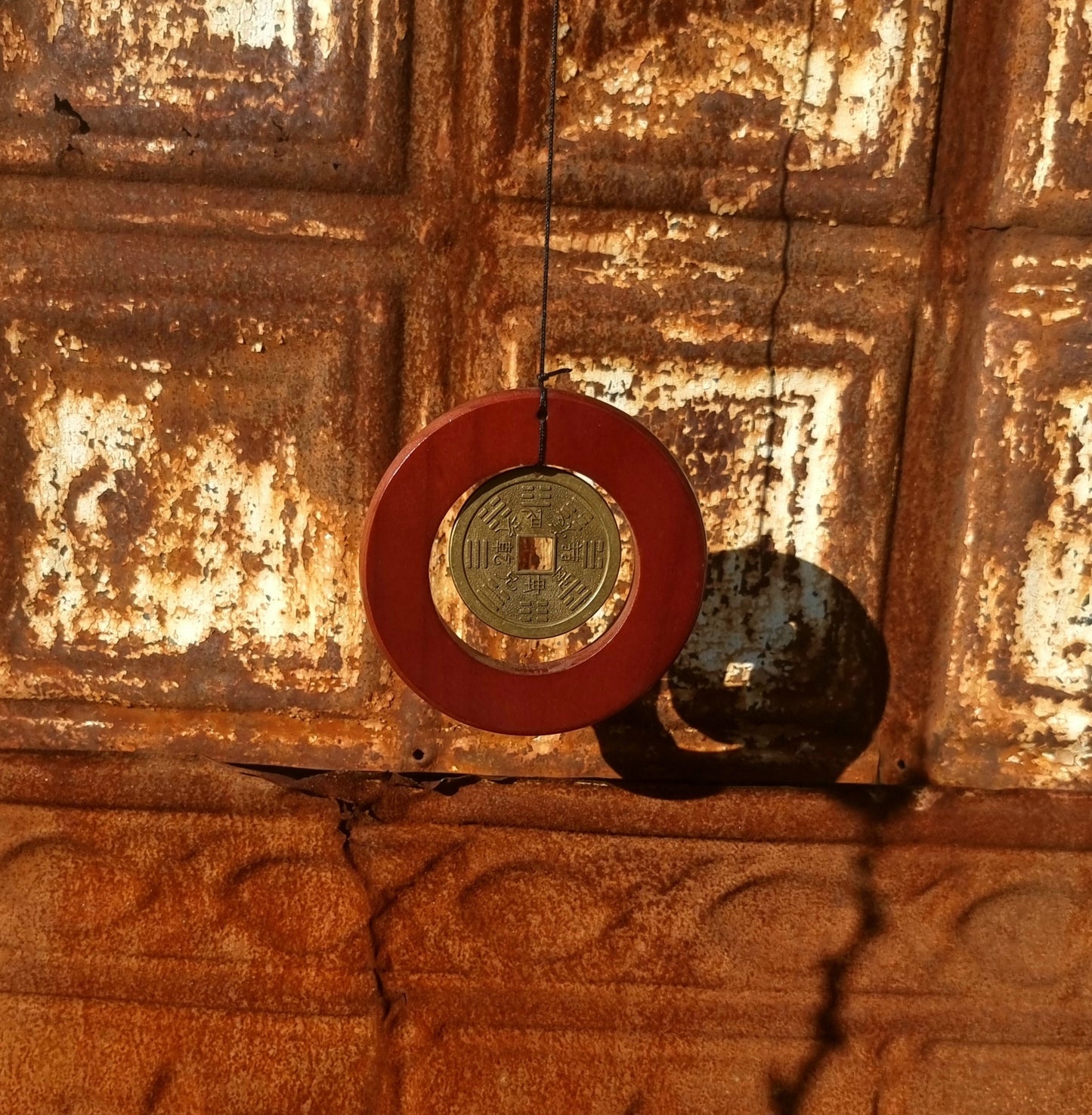 BLACK METAL & WOOD ZEN WIND CHIME