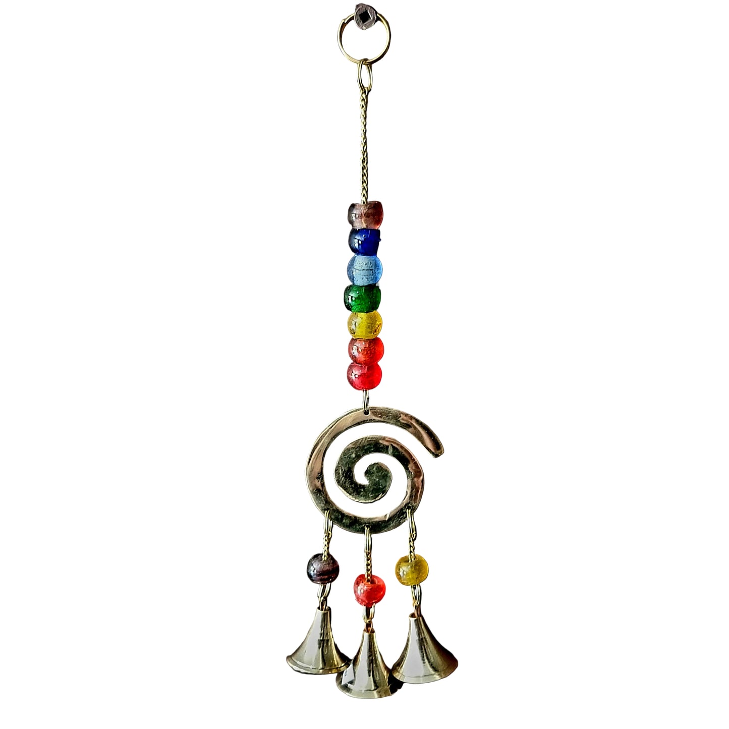 BRASS SPIRAL HANGING WITH BELLS