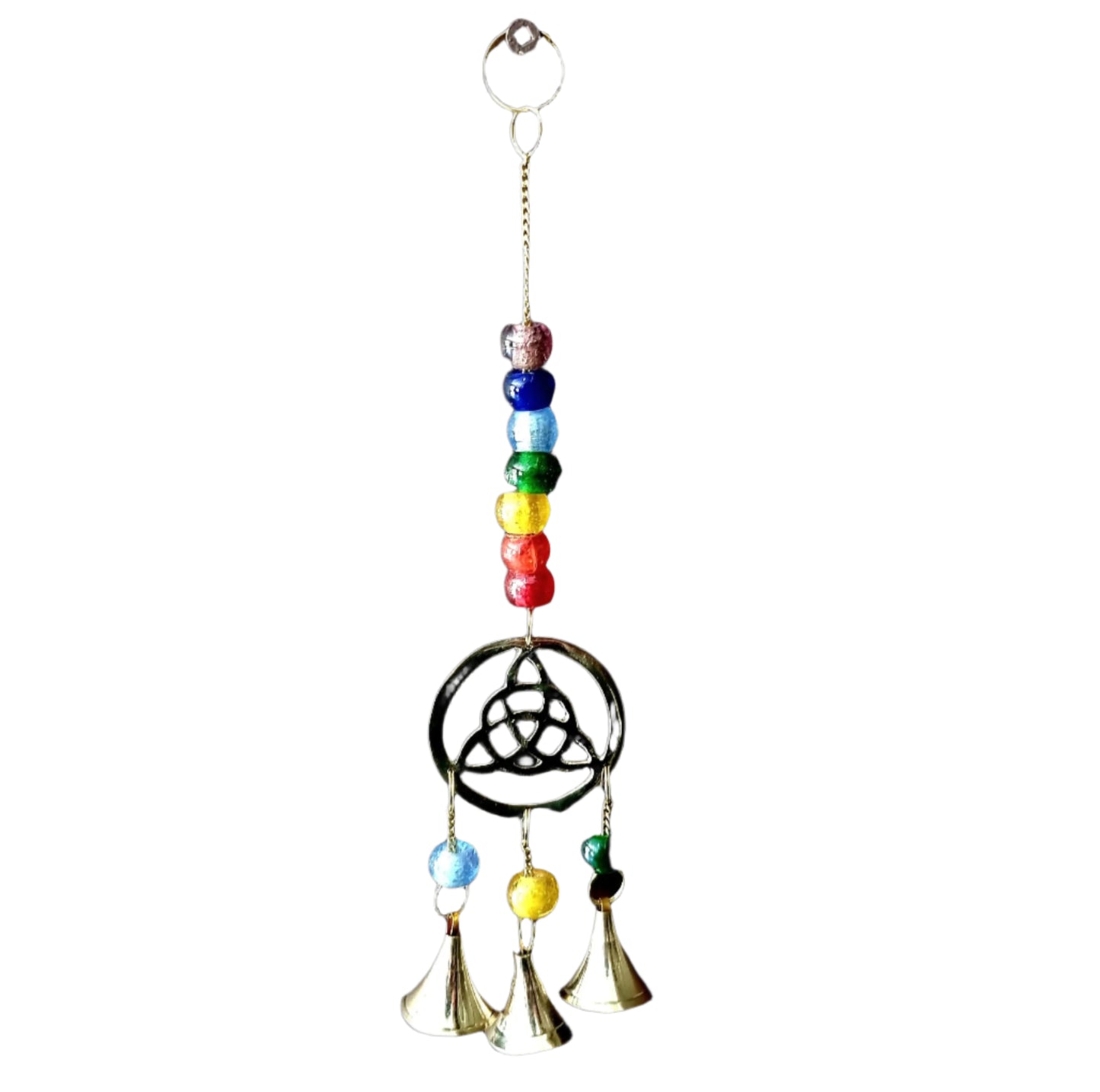 BRASS TRIQEUTRA HANGING WITH BELLS - PROTECTION