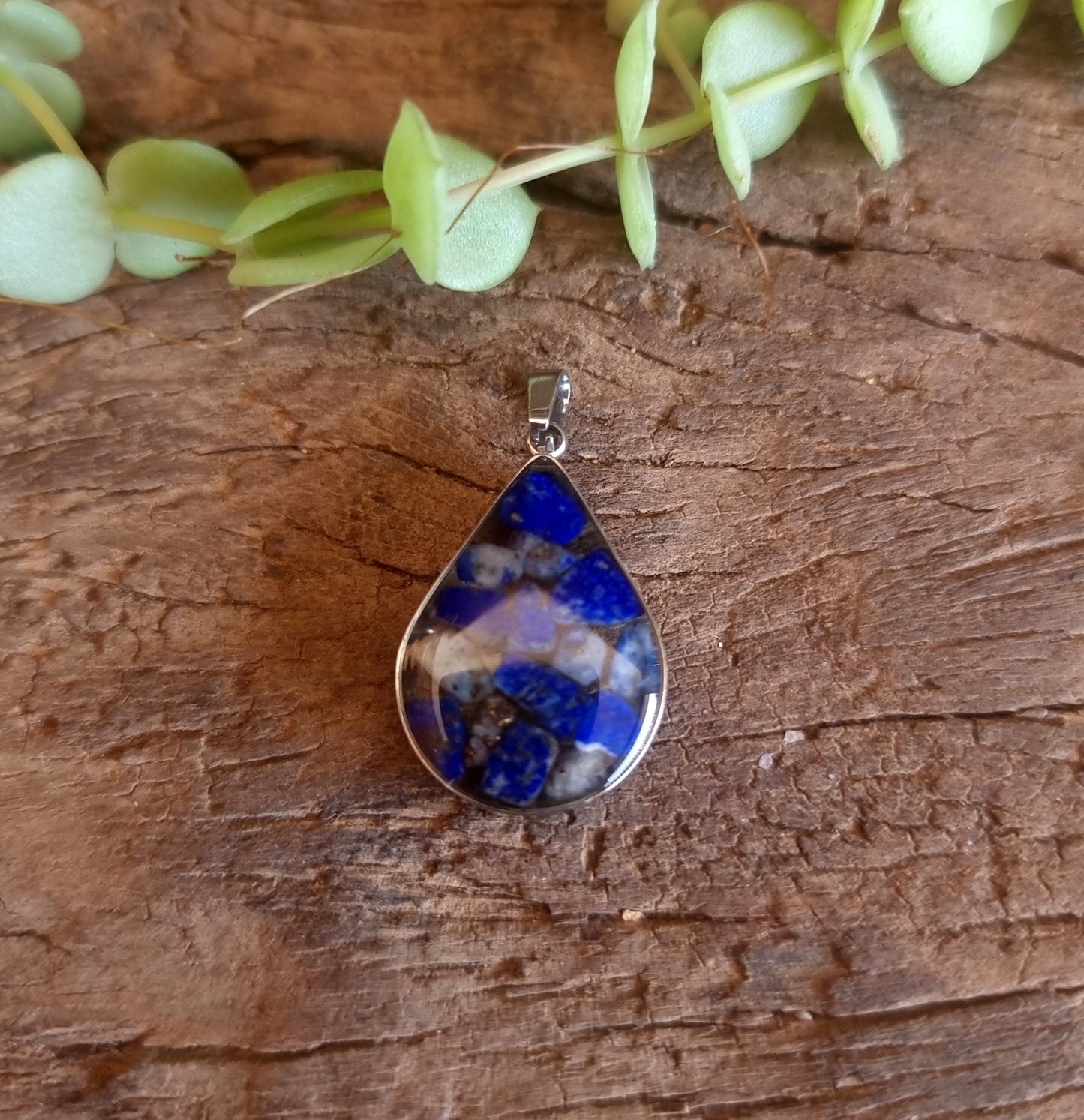 LAPIS LAZULI RESIN DROP PENDANT - INTUITION