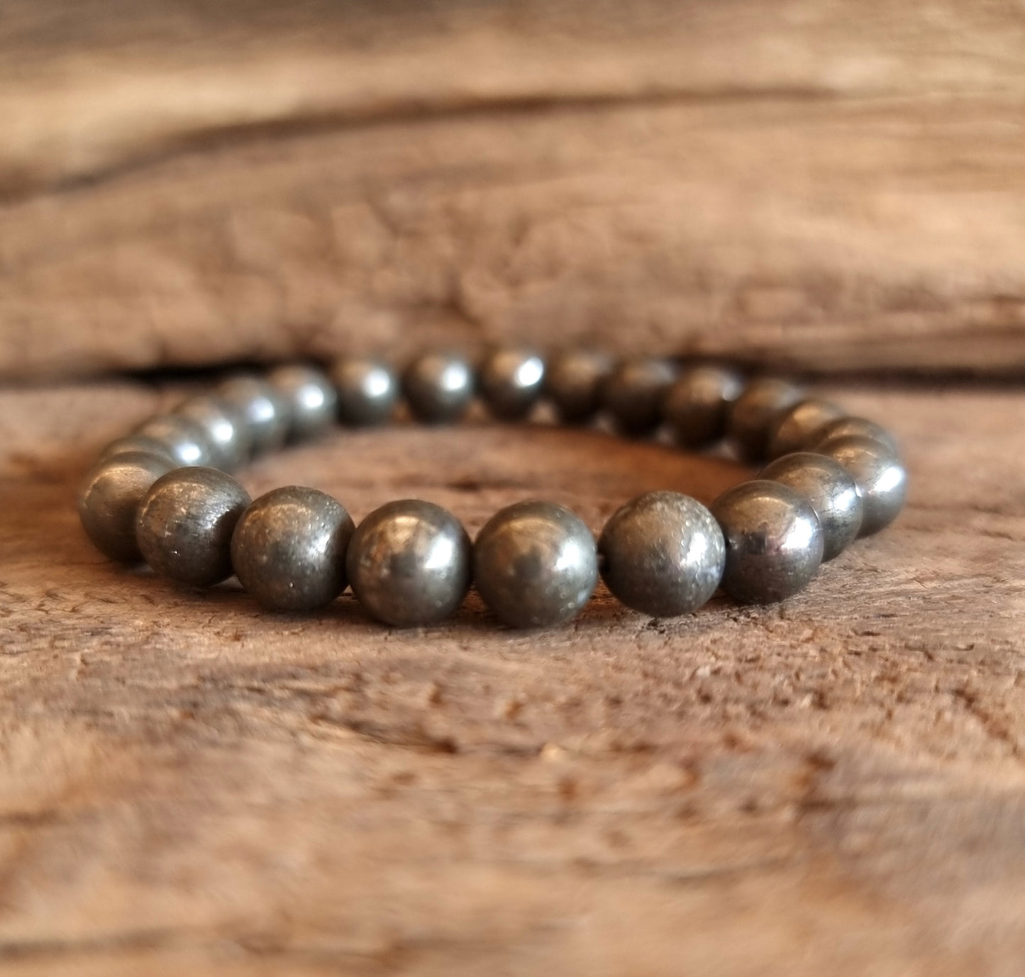 PYRITE ENERGY BRACELET 8 mm - WEALTH & ABUNDANCE
