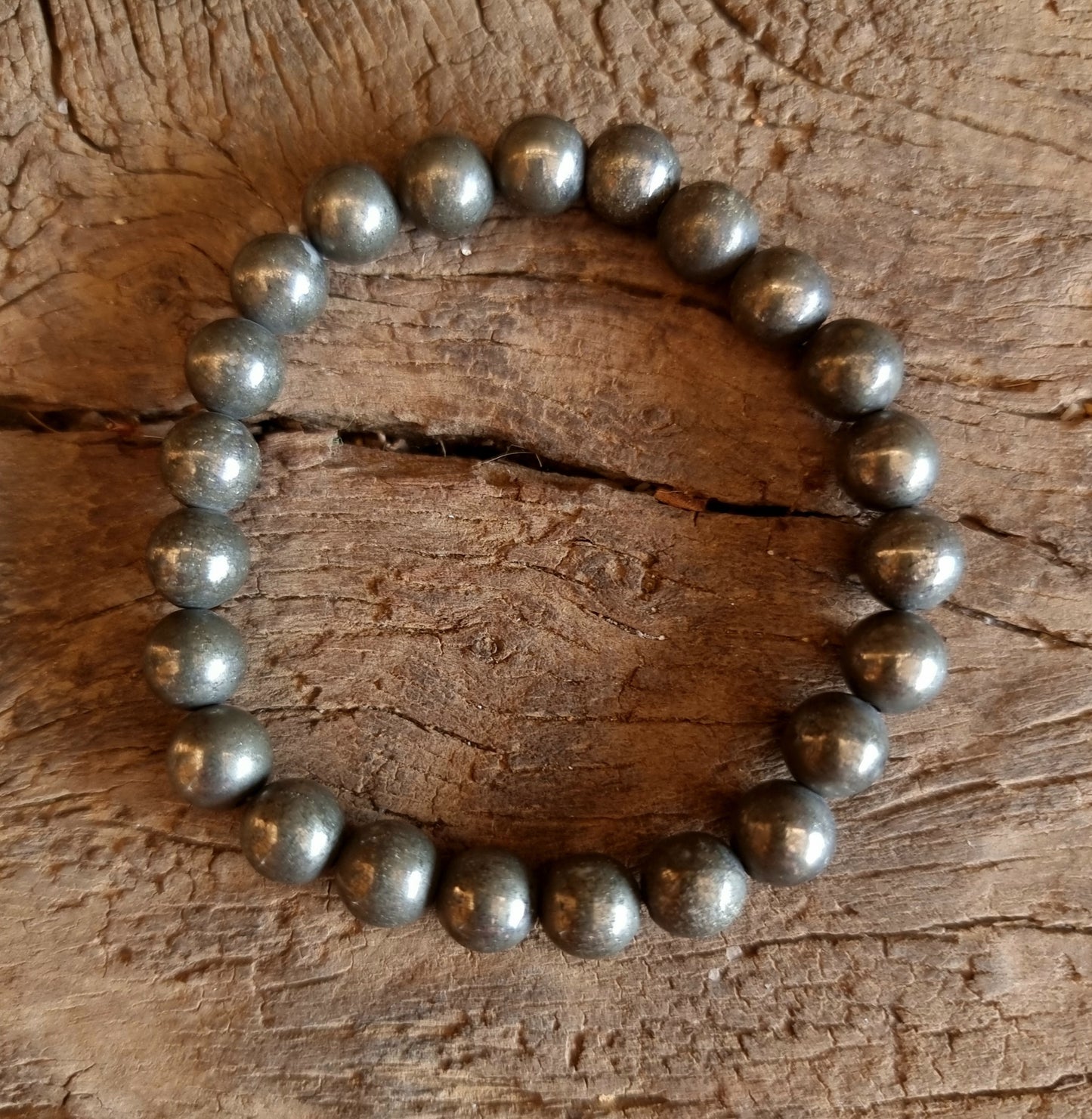 PYRITE ENERGY BRACELET 8 mm - WEALTH & ABUNDANCE