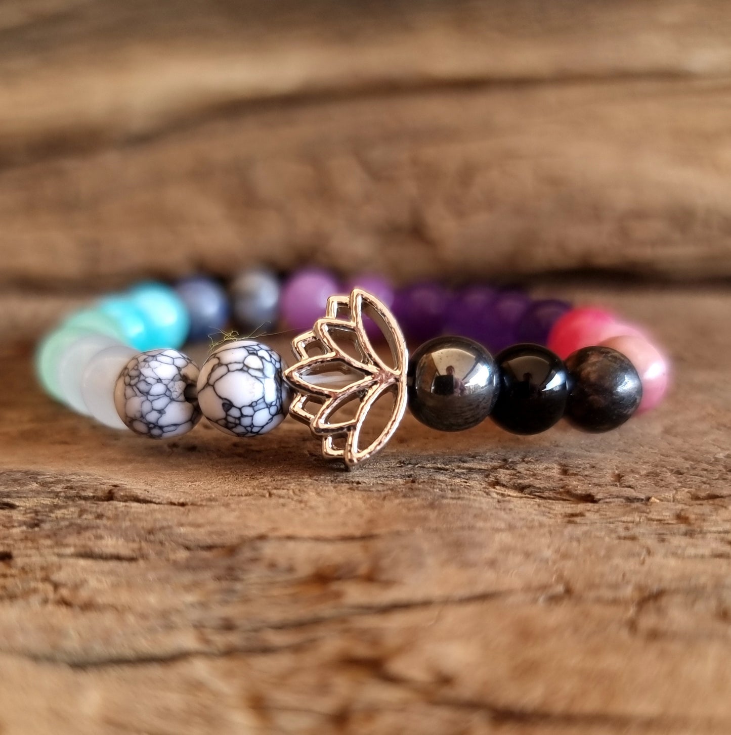 ANXIETY LOTUS ENERGY RELIEVER BRACELET 8 mm - ANXIETY RELIEVER