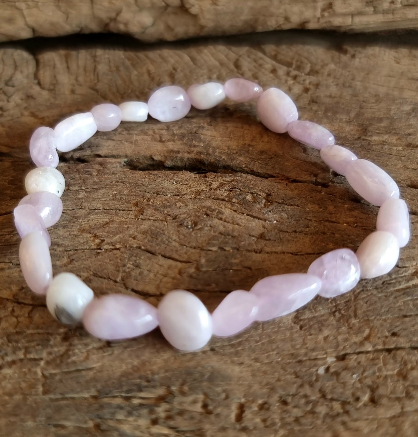KUNZITE NUGGET BRACELET - ABUNDANT LOVE