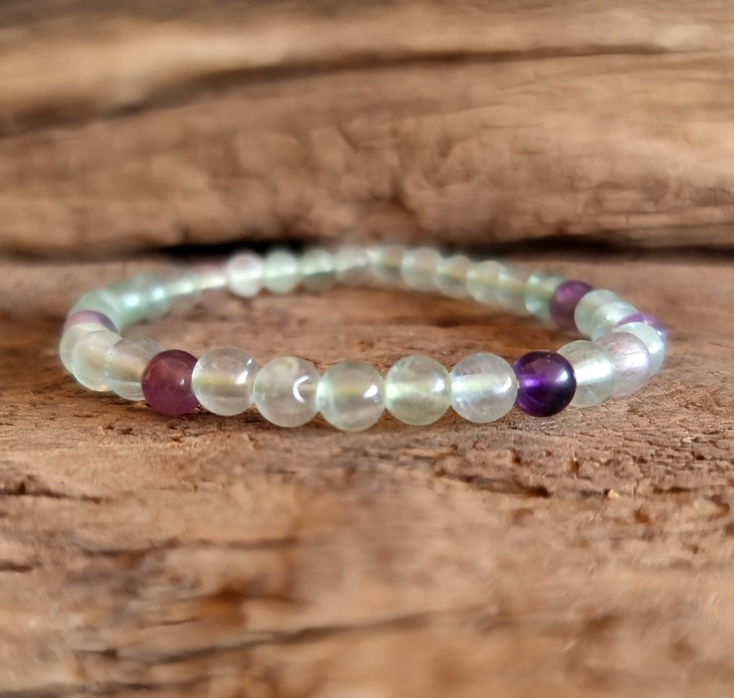 FLUORITE ENERGY BRACELET 6 mm - MENTAL CLARITY