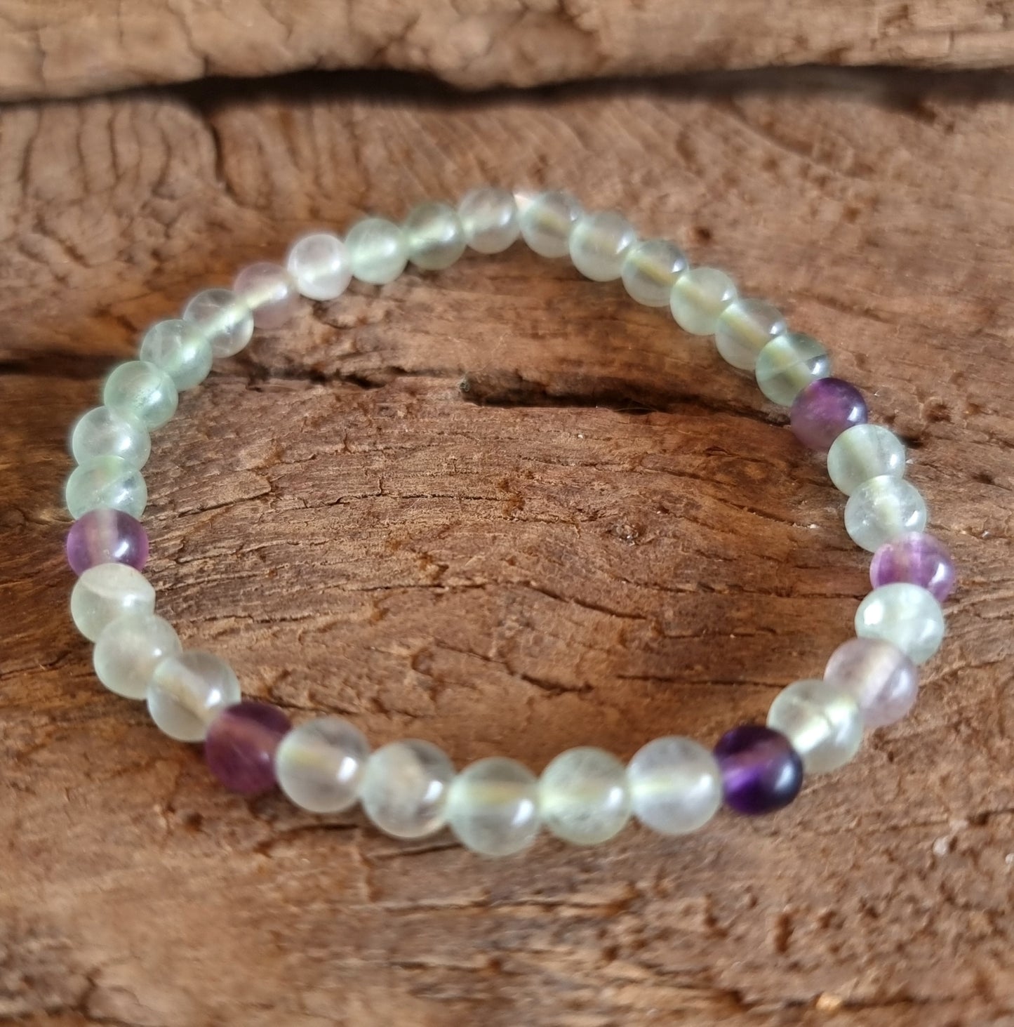 FLUORITE ENERGY BRACELET 6 mm - MENTAL CLARITY
