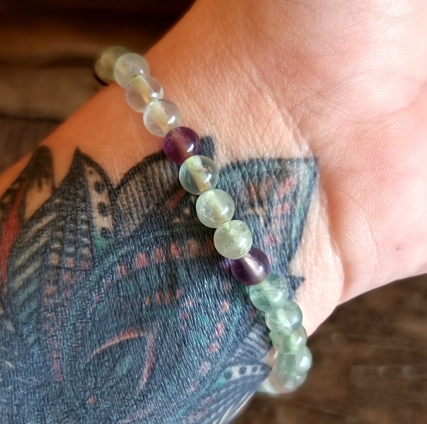 FLUORITE ENERGY BRACELET 6 mm - MENTAL CLARITY