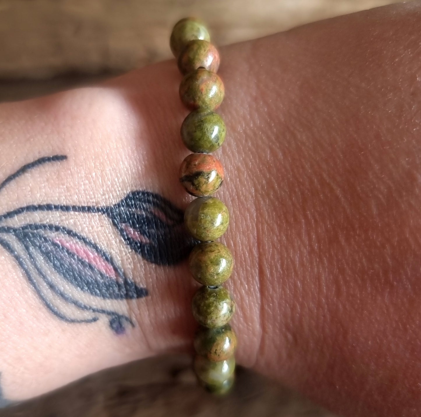UNAKITE JASPER ENERGY BRACELET 6 mm - NEW BEGINNINGS