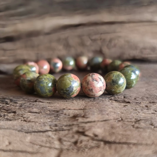 UNAKITE JASPER ENERGY BRACELET 10 mm - NEW BEGINNINGS