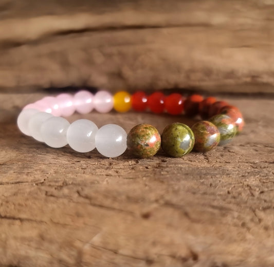 TRIPLE INTENT PASSION & LOVE ENERGY BRACELET 8 mm