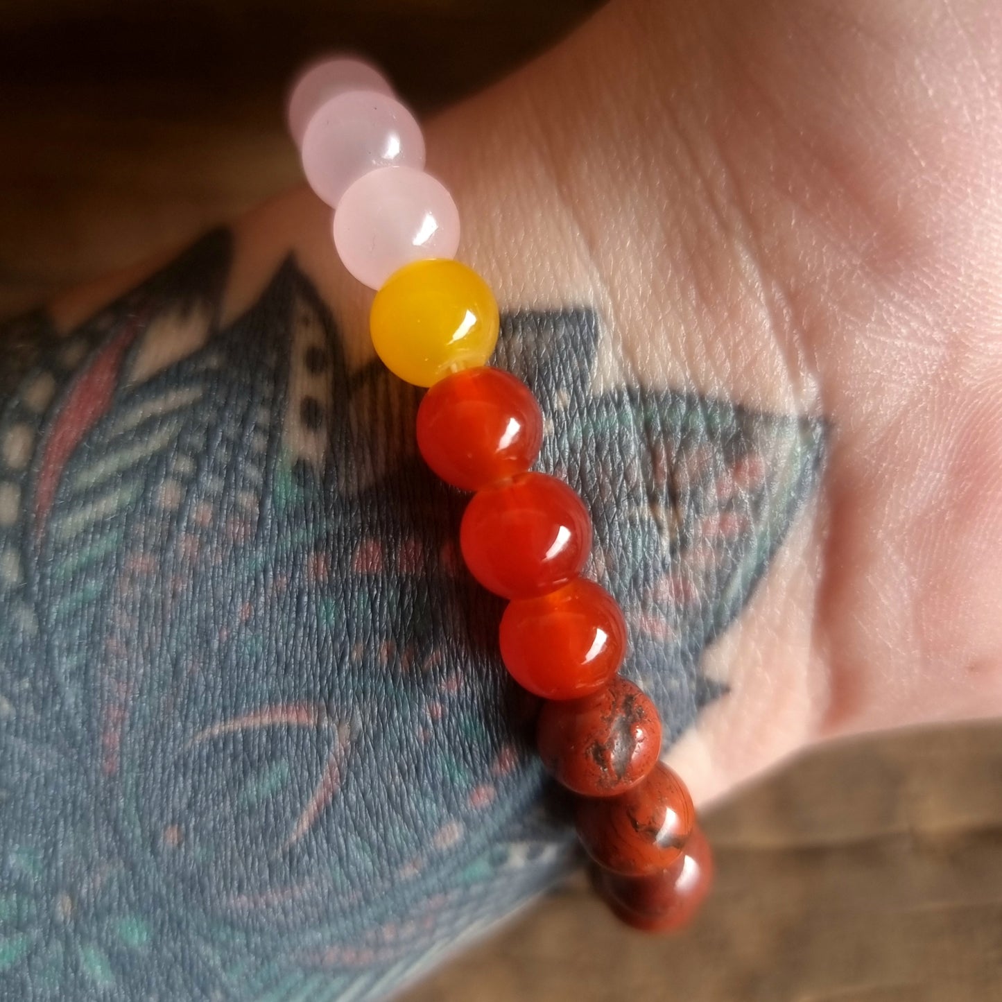 TRIPLE INTENT PASSION & LOVE ENERGY BRACELET 8 mm