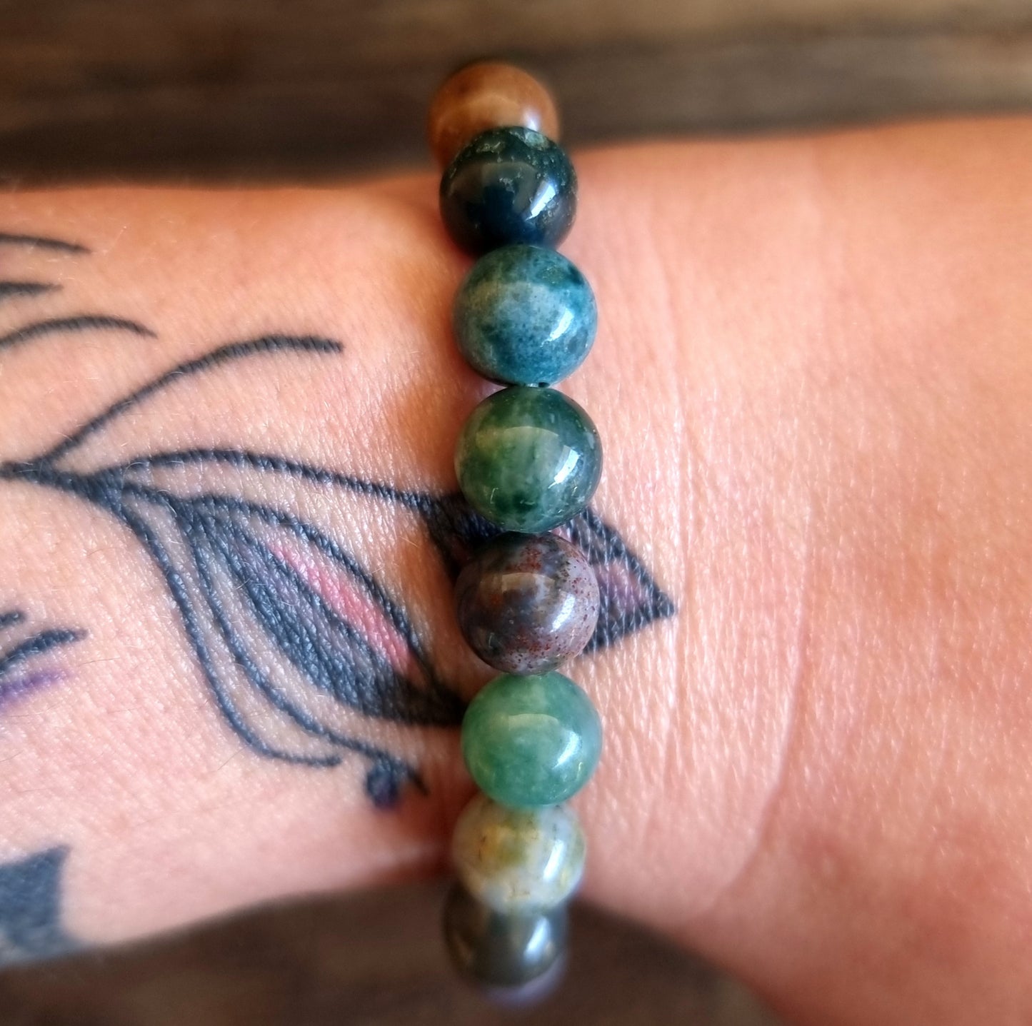 INDIAN AGATE ENERGY BRACELET 8 mm - CREATIVITY & PASSION