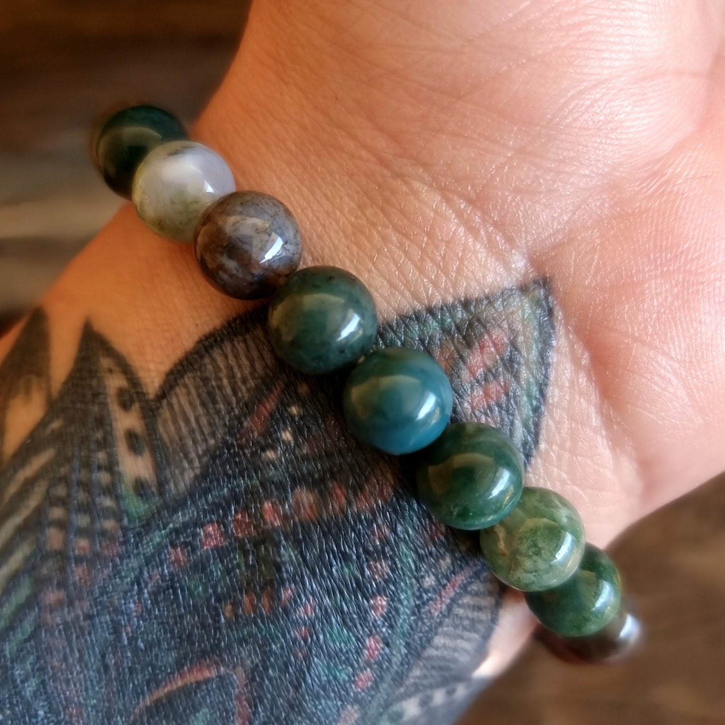 INDIAN AGATE ENERGY BRACELET 8 mm - CREATIVITY & PASSION