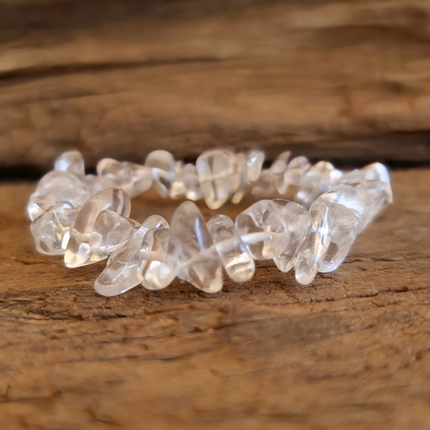 CLEAR QUARTZ CHIPPED BRACELET - ENERGY AMPLIFIER