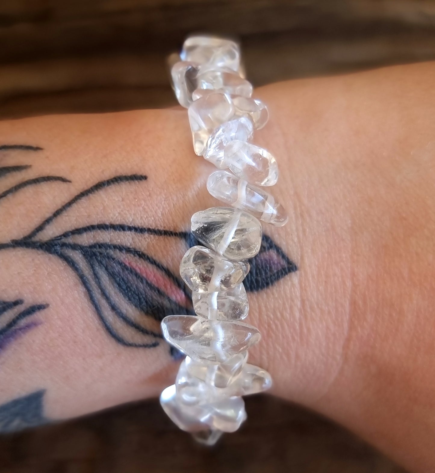 CLEAR QUARTZ CHIPPED BRACELET - ENERGY AMPLIFIER
