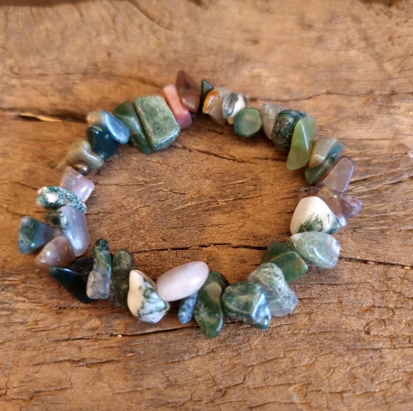 INDIAN AGATE CHIPPED BRACELET - CREATIVITY