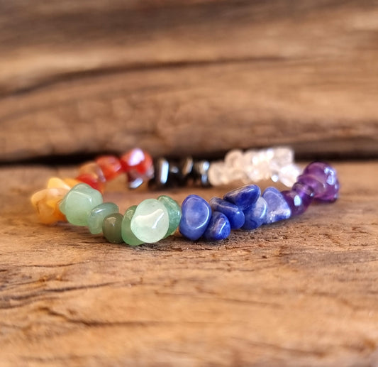CHAKRA BALANCING CHIPPED BRACELET - ENERGY HEALING