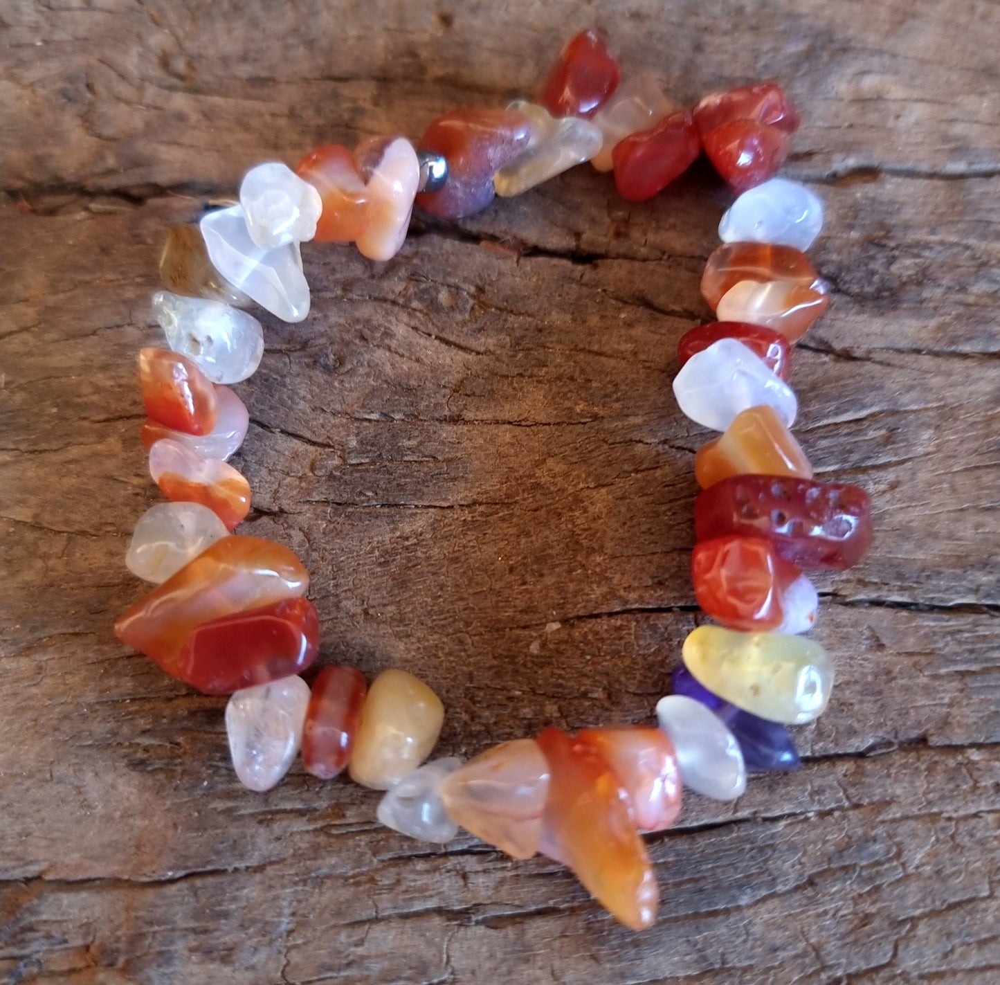 FIRE AGATE CHIPPED BRACELET - ABUNDANCE