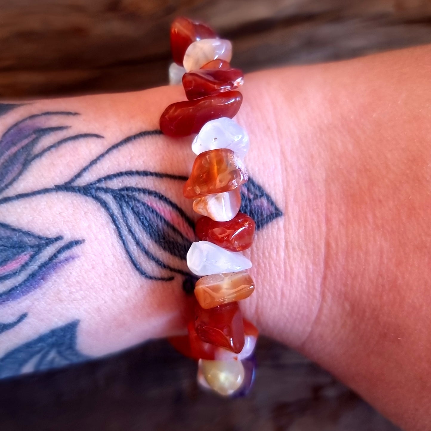FIRE AGATE CHIPPED BRACELET - ABUNDANCE