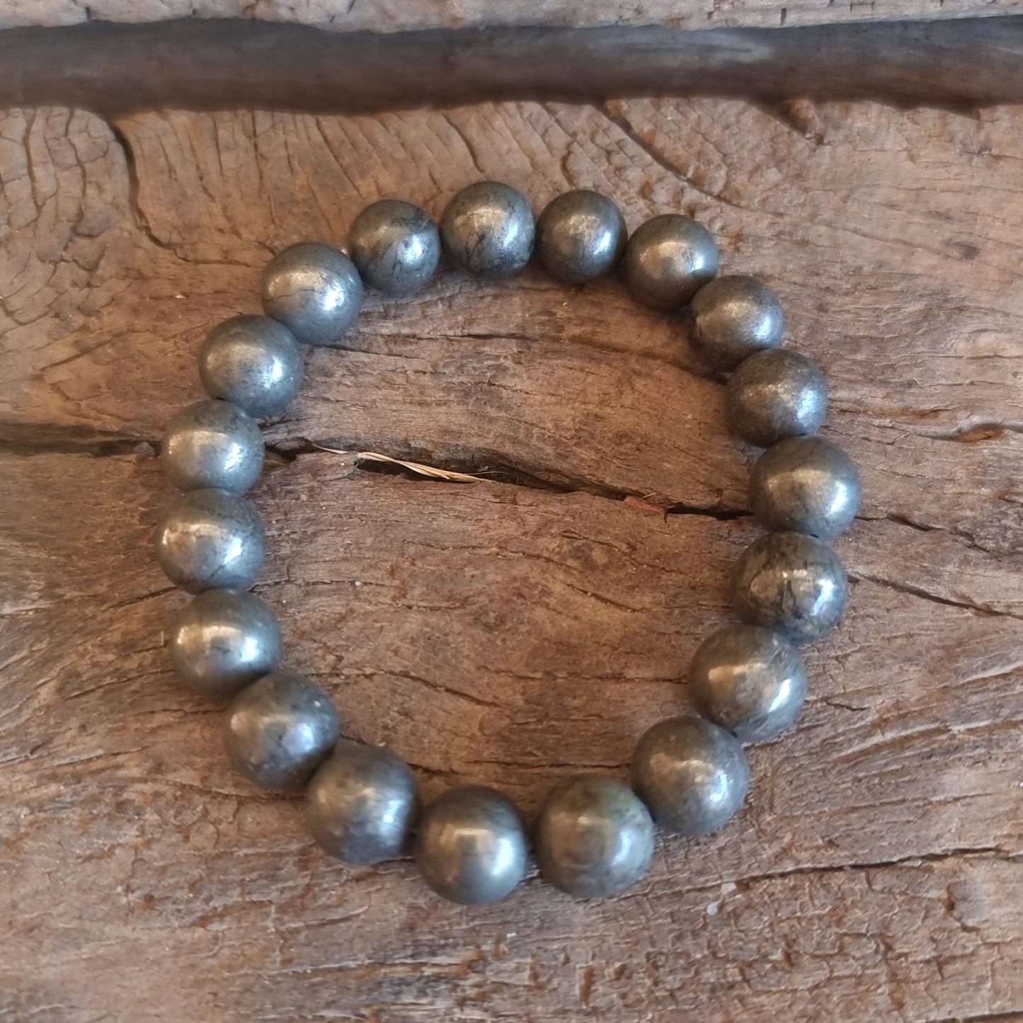 PYRITE ENERGY BRACELET 10 mm- WEALTH & ABUNDANCE