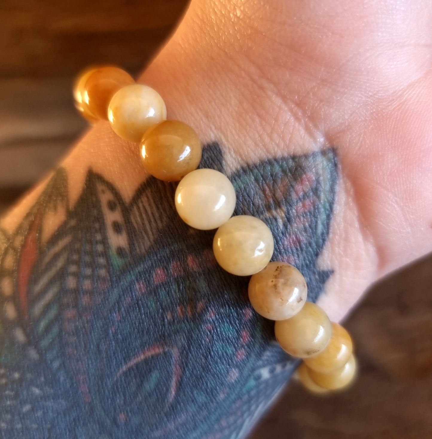 YELLOW TOPAZ ENERGY BRACELET 8 mm - WEALTH & ABUNDANCE