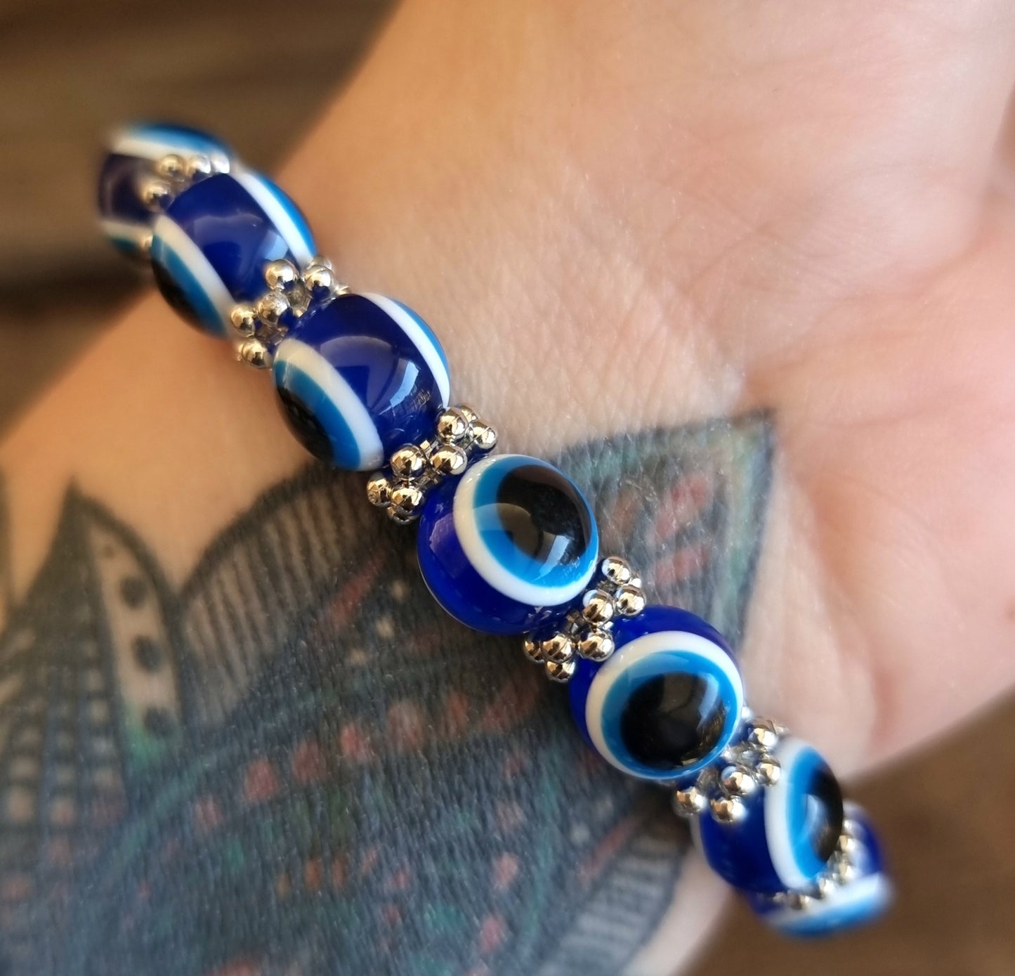 AGAINST EVIL EYE ELEPHANT CHARM BRACELET 10 mm - PROTECTION AGAINST JEALOUSY