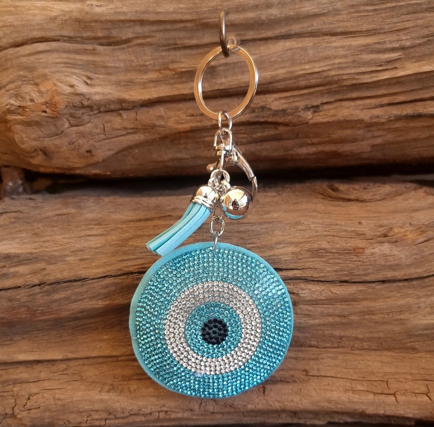 EVIL EYE PROTECTION KEYRING LIGHT BLUE - AGAINST EVIL EYE