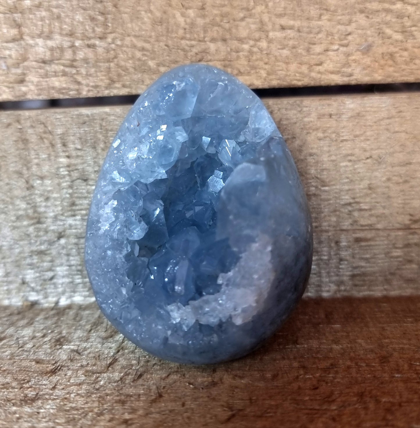 BLUE CELESTITE EGG CLUSTER 263g - CLAIRVOYANCE & ANGELIC COMMUNICATION