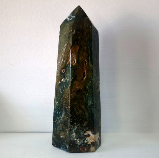 OCEAN JASPER POLISHED TOWER 18 x 6 cm - EMOTIONAL STABILITY