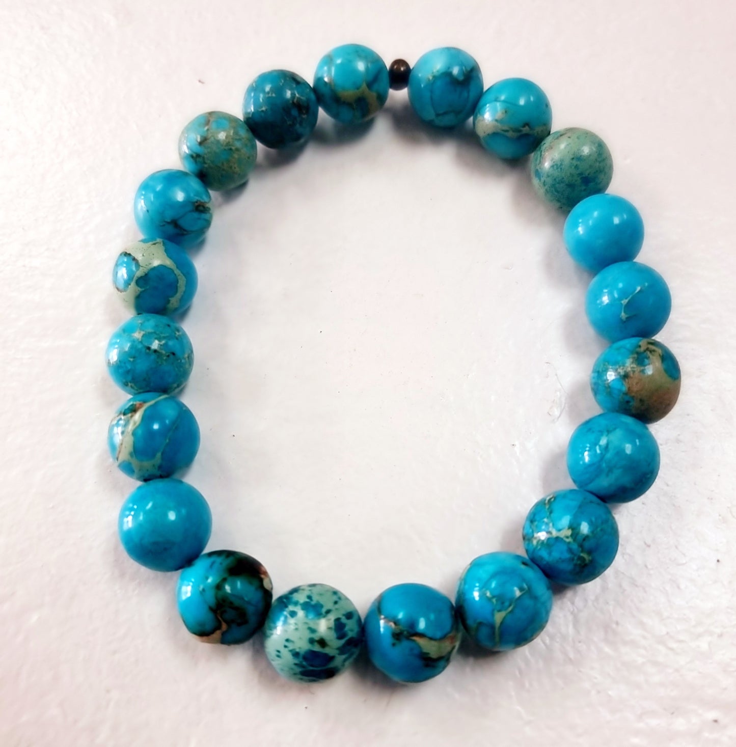 BLUE IMPERIAL PINE JASPER ENERGY BRACELET 10 mm - SPIRITUAL GROWTH