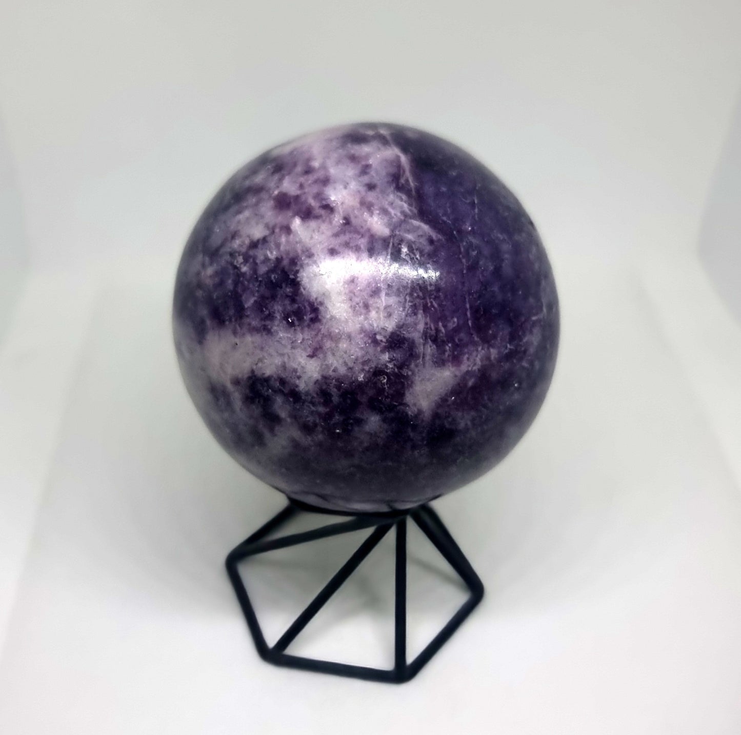 LEPIDOLITE POLISHED SPHERE 6 cm - AKASHIC RECORDS
