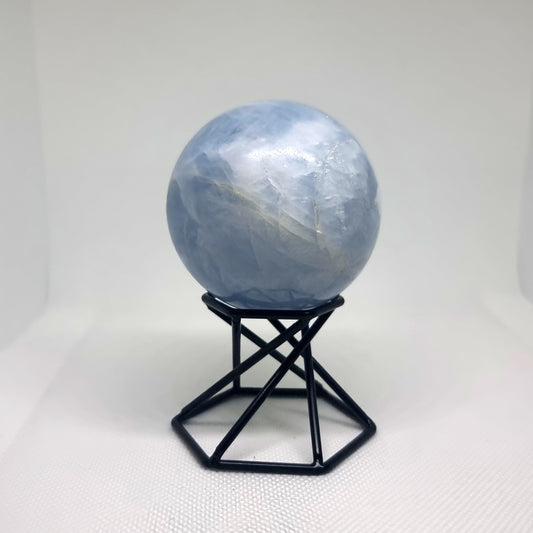 BLUE CALCITE POLISHED SPHERE (A) 6 cm - COMMUNICATION